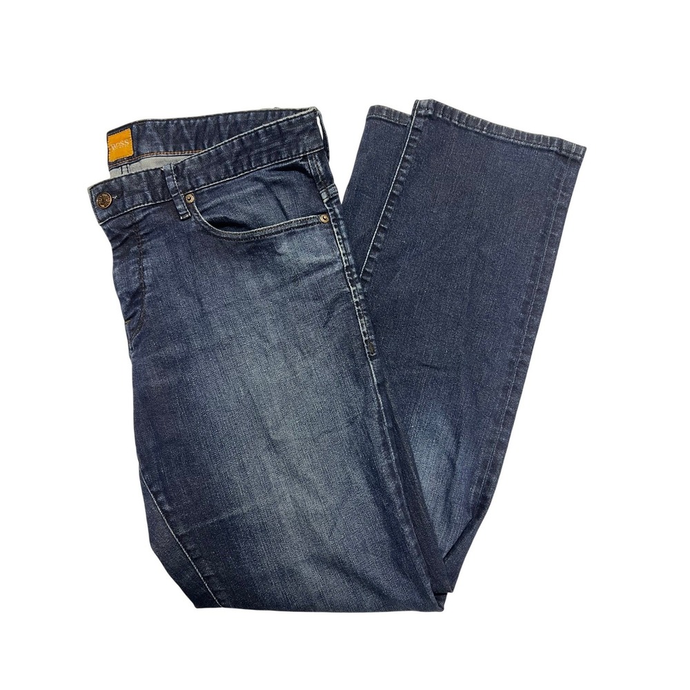 BOSS Orange Men's Dark Wash Straight Leg Denim Jeans Size 36x30